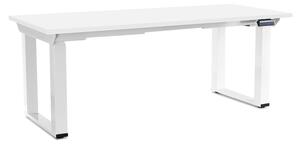 OfficeTech Strong állítható magasságú asztal 180 x 80 cm, fehér alap, fehér