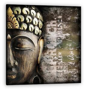 Fa buddha maszk grunge (vászonkép)