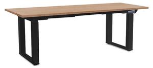 OfficeTech Strong állítható magasságú asztal 200 x 80 cm, fekete alap, tölgy