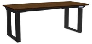 OfficeTech Strong állítható magasságú asztal 180 x 80 cm, fekete alap, dió
