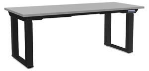 OfficeTech Strong állítható magasságú asztal 180 x 80 cm, fekete alap, világos szürke