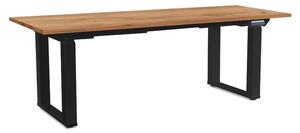 OfficeTech Strong állítható magasságú asztal 200 x 80 cm, fekete alap, craft tölgy