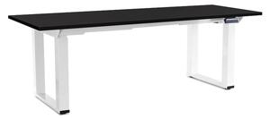 OfficeTech Strong állítható magasságú asztal 200 x 80 cm, fehér alap, fekete
