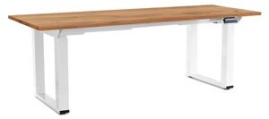 OfficeTech Strong állítható magasságú asztal 200 x 80 cm, fehér alap, craft tölgy