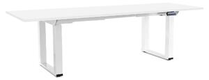 OfficeTech Strong állítható magasságú asztal 240 x 80 cm, fehér alap, fehér