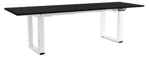 OfficeTech Strong állítható magasságú asztal 240 x 80 cm, fehér alap, fekete