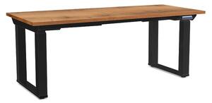 OfficeTech Strong állítható magasságú asztal 180 x 80 cm, fekete alap, arany tölgy