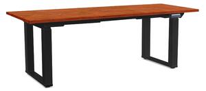 OfficeTech Strong állítható magasságú asztal 200 x 80 cm, fekete alap, cseresznye