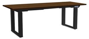 OfficeTech Strong állítható magasságú asztal 200 x 80 cm, fekete alap, dió
