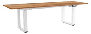 OfficeTech Strong állítható magasságú asztal 240 x 80 cm, fehér alap, arany tölgy