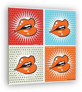 Pop Art, csókos szájak (vászonkép)