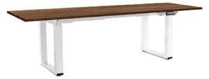 OfficeTech Strong állítható magasságú asztal 240 x 80 cm, fehér alap, silverjack tölgy