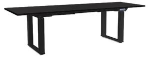OfficeTech Strong állítható magasságú asztal 240 x 80 cm, fekete alap, fekete