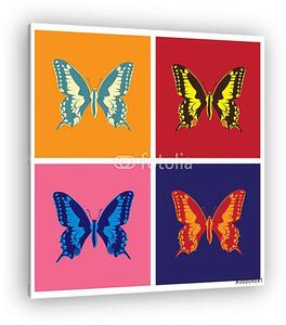 Lepkék pop art stílusban - illusztráció (vászonkép)