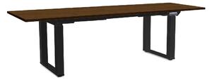 OfficeTech Strong állítható magasságú asztal 240 x 80 cm, fekete alap, dió