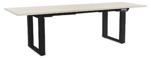 OfficeTech Strong állítható magasságú asztal 240 x 80 cm, fekete alap, fehér kőris