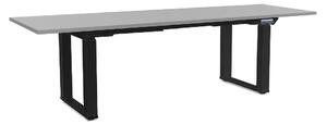 OfficeTech Strong állítható magasságú asztal 240 x 80 cm, fekete alap, világos szürke