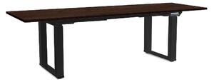 OfficeTech Strong állítható magasságú asztal 240 x 80 cm, fekete alap, wenge