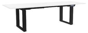 OfficeTech Strong állítható magasságú asztal 240 x 80 cm, fekete alap, fehér