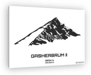 Vázlat vektoros illusztrációja a Gasherbrum II (vászonkép)
