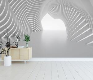 Fotótapéta Fehér alagút ívelt vonalakkal, Táguló tér fotótapéta, Népszerű fotótapéta, u02035 - Tapeko.hu