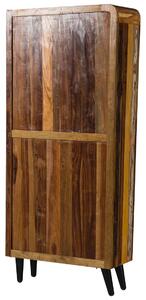 SIXTIES Antik fa vitrin, 90x35x200, több színű lakkozott