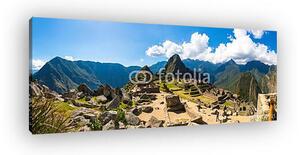 A titokzatos város panoráma - Machu Picchu, Peru, Dél-Amerika (vászonkép)