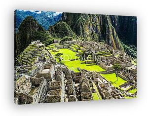 Machu Picchu, az ősi inka város Andoknál, Peru (vászonkép)