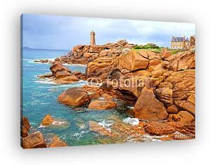 Pink Granite Coast. Brittany, Franciaország (vászonkép)