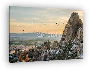 A hőlégballon fesztivál hajnala Cappadocia (vászonkép)