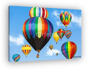 Hőlégballon-verseny (vászonkép)