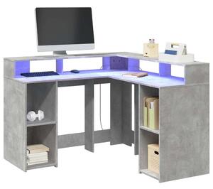 VidaXL Sarok Íróasztal LED-del - 130x130x91 cm
