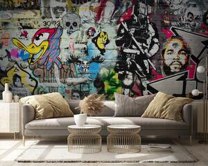 Fotótapéta Graffitivel borított fal, Designer fali fotótapéta, Népszerű fotótapéta, u12434 - Tapeko.hu
