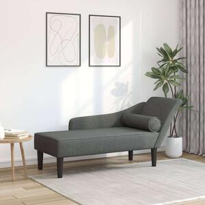 Chaise Longue Szövet - Sötétszürke - 141x55.5x66.5 cm