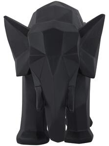 Time for home Fekete dekoratív Origami Elefánt szobrocska