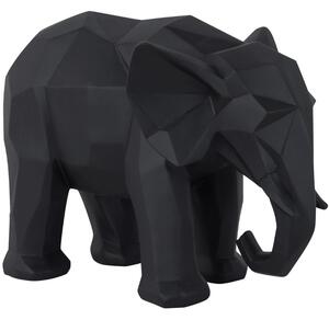 Time for home Fekete dekoratív Origami Elefánt szobrocska