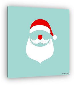 Kivonat Karácsonyi üdvözlolap Santa Retro (vászonkép)