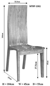 Massziv24 - MONTANA szék, 4 szett, lakkozott indiai paliszander