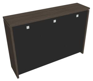 Verno közepes gardrób 188 x 46 x 130 cm, üvegajtó, antracit tölgy / fekete