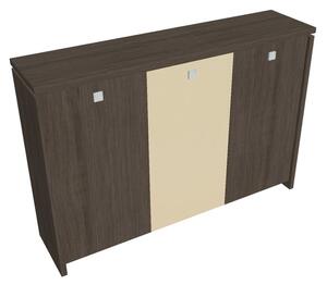 Verno közepes gardrób 188 x 46 x 130 cm, kombinált ajtó, antracit tölgy / vanília