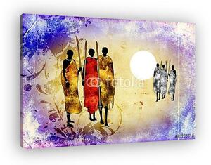 Afrika retro vintage stílusban (vászonkép)