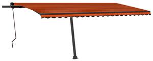 VidaXL narancssárga-barna automata póznás napellenző 500 x 350 cm