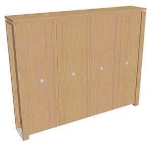 Verno+ magas gardrób 260 x 46 x 210 cm, világos tölgy