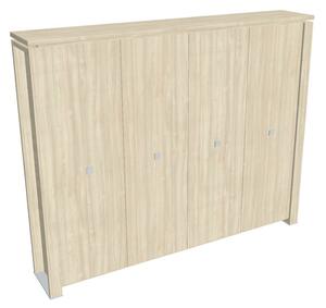 Verno+ magas gardrób 260 x 46 x 210 cm, akác