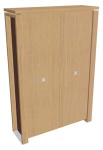 Verno+ S magas gardrób 140 x 46 x 210 cm, világos tölgy / barna