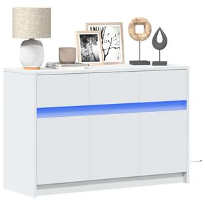 VidaXL LED-es TV Szekrény - Fehér - 91x34x61 cm