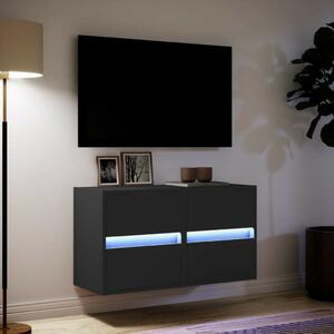 VidaXL Fali TV Szekrény - 2 db - Fekete - 41x31x45 cm