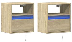 VidaXL Falra Szerelhető TV Szekrény Szett - Sonoma Tölgy - 2 db - 41x31x45 cm