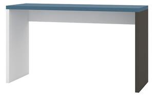 TESSA YOUNG (03) íróasztal, 130x75x50, fehér/szürke/kék