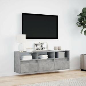 VidaXL Falra Szerelhető TV Szekrény - 130 cm - Betonszürke